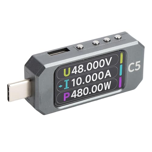Candeon Typ-C-USB-Tester, USB C-Tester-Leistungsmesser-Voltmeter-Amperemeter, 0-6a 3.3-48V USB-Multimeterstrom- und Spannungsmesser-USB-Leistungsmesserunterstützung USB PD3.1 EPR von Candeon