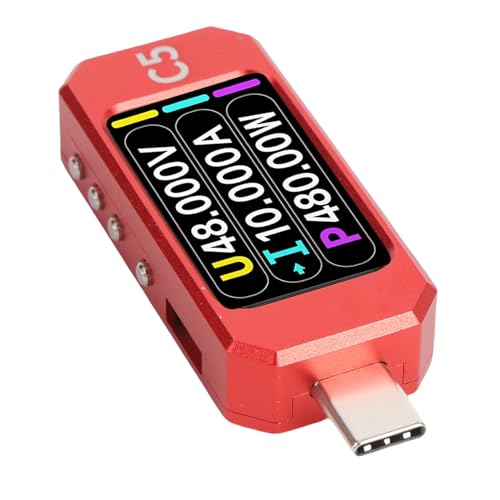 Candeon USB C Tester-Leistungsmesser, Typ-C-USB-Tester Multimeter Voltmeter Amperemeter, 0-6a 3.3-48V USB-USB-Strom- und Spannungstestermesserunterstützung USB PD3.1 EPR von Candeon