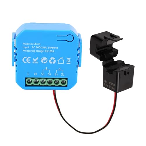 Candeon WiFi Smart Energy Monitor, Einphase -Klemme Elektrizitätsmesser Tuyaapp WiFi Energy Mess von Candeon