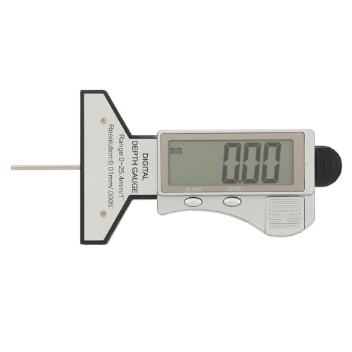 Digital Reifenprofilmesser, Reifen Reifenprofilmesser Digital Profiltiefenmesser Für Reifen Mit Lcd Display, 25,4mm Reifenprofiltiefenmesser Digital Tiefenmesser Reifenmessergerät Für Motorrad, Auto von Candeon