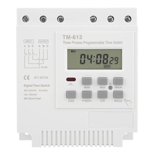 Programmierbares Zeitrelais 380V, 3-Phasen Digitale Zeitschaltuhr Schalter Wochenzeitschaltuhr Zeitschalter Lcd Power Wöchentliche Programmierbare Zeitrelais, Tm-613 Zeitschaltuhr Zeitrelais Programmierbares Zeitrelais 380V, 3-Phasen Digitale Zeitschaltuhr Schalter Wochenzeitschaltuhr Zeitschalter Lcd Power Wöchentliche Programmierbare Zeitrelais, Tm-613 Zeitschaltuhr Zeitrelais von Candeon