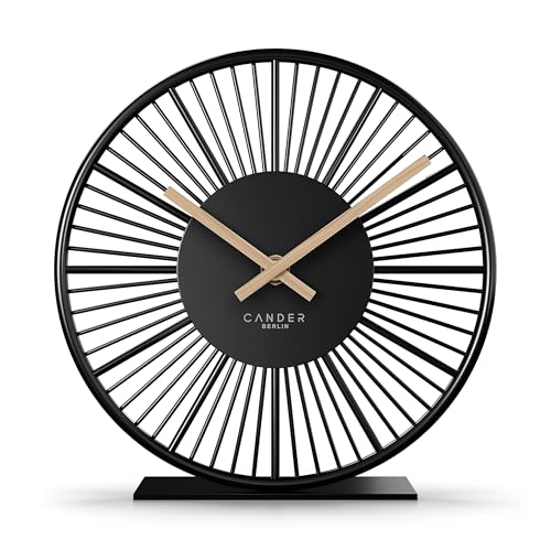 Cander Berlin BLORA Tischuhr lautlos 18 cm Metall Holzzeiger ohne Tickgeräusche modern schwarz Wohnzimmer Küche Vintage Cander Berlin BLORA Tischuhr lautlos 18 cm Metall Holzzeiger ohne Tickgeräusche modern schwarz Wohnzimmer Küche Vintage von Cander Berlin