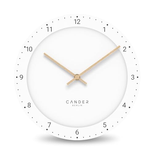 Cander Berlin MNU 2930 H Lautlose Wanduhr 30 cm groß ohne Tickgeräusche analog Wohnzimmer modern weiß Holz-Zeiger Vintage Cander Berlin MNU 2930 H Lautlose Wanduhr 30 cm groß ohne Tickgeräusche analog Wohnzimmer modern weiß Holz-Zeiger Vintage von Cander Berlin