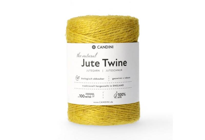 Candini Jutegarn Bastelgarn, 100 m, gelb von Candini