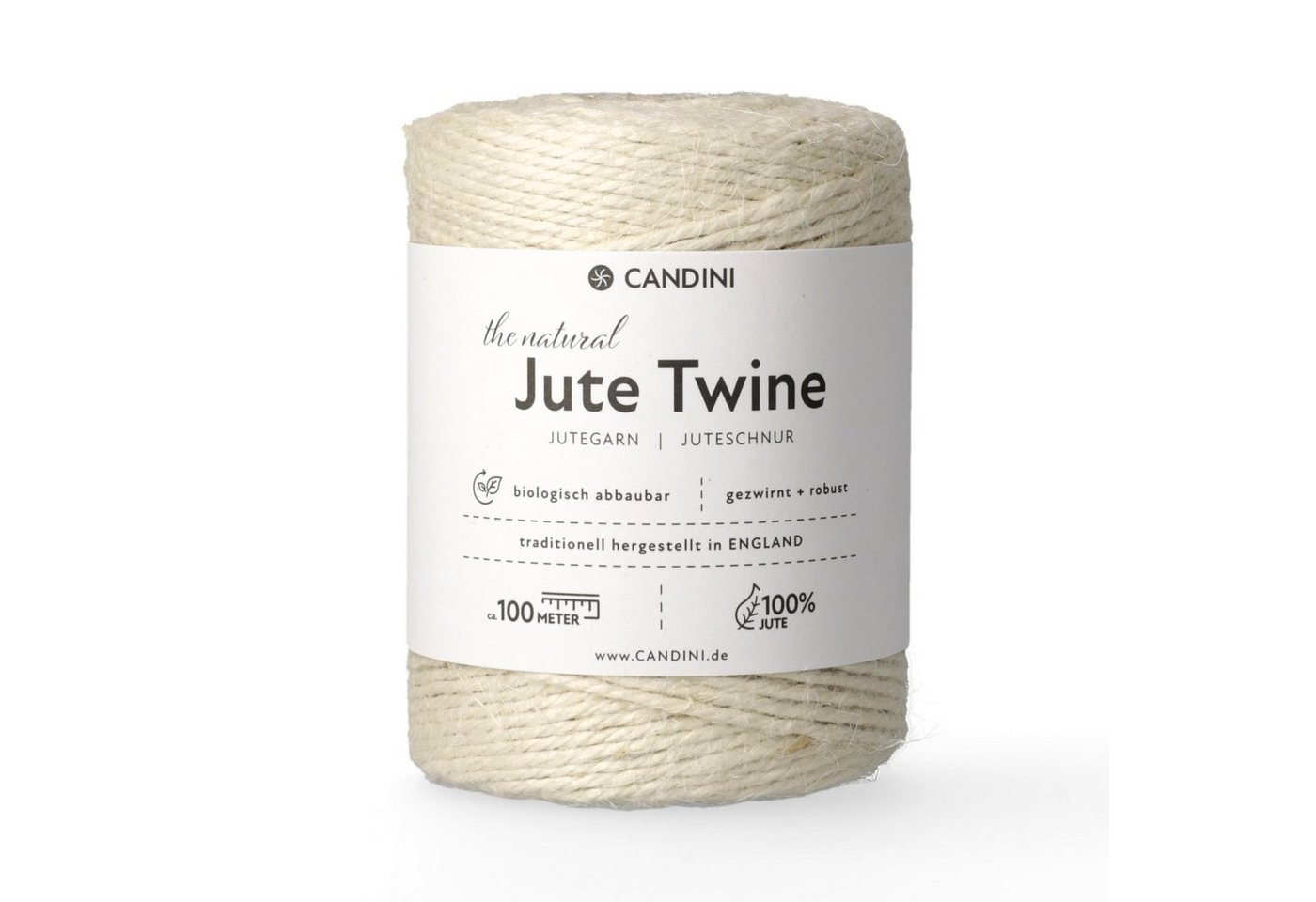 Candini Jutegarn Bastelgarn, 100 m, mandel von Candini