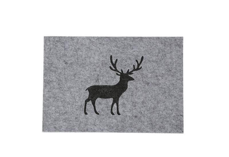 Candini Platzset "Kitzbühel" rechteck 45x35cm, (1-St), aus Filz mit Hirsch Motiv von Candini