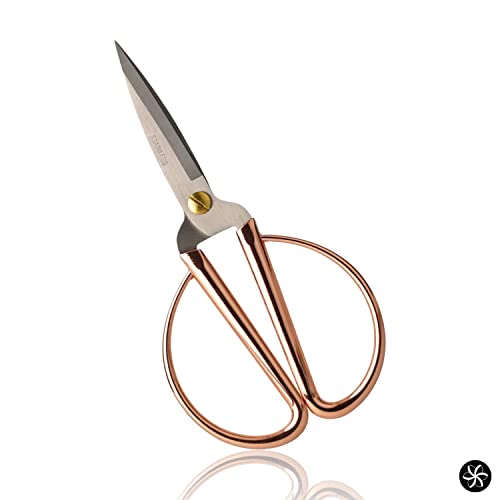 Candini Vintage Bastelschere für Makramee, 19cm, Farbe: roségold, zum schneiden von Garn, Wolle, Papier, Karton, Stoff von Candini