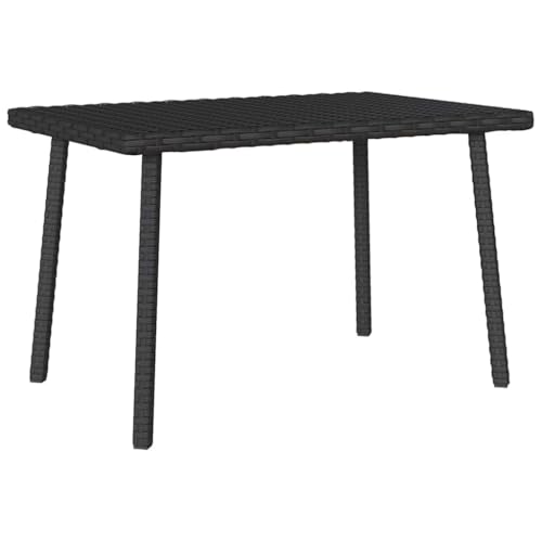Canditree Gartentisch Poly Rattan, Rechteckiger Terrassentisch Balkontisch Outdoor 60x40x37 cm (Schwarz) von Canditree