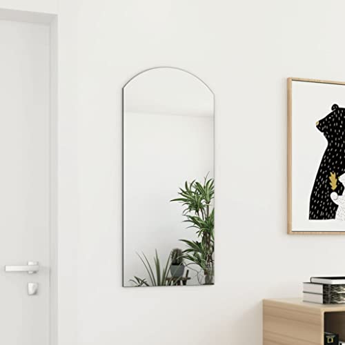 Canditree Rahmenloser Wandspiegel Für Wohnzimmer, Schlafzimmer, Badezimmer, Gewölbter Wandspiegel (90x45 cm) von Canditree