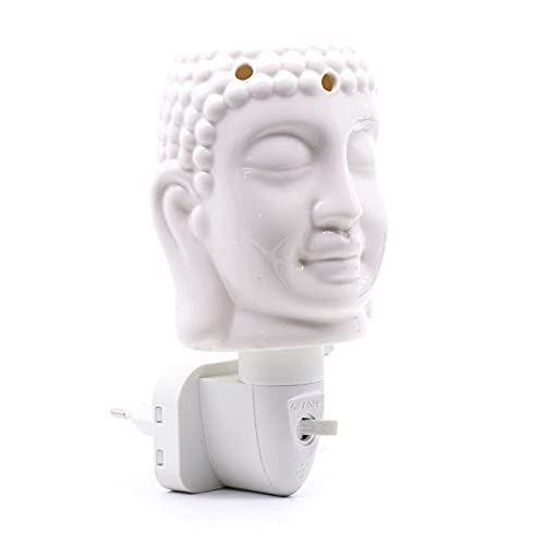 Candle-Brothers Elektrische Duftlampe für Zuhause | Buddha | Geschenk für Freunde & Familie | Weiße Duftlampe | Aromalampe für Büro, Yoga und Schlafzimmer von Candle-Brothers