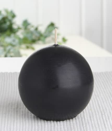 Kugelkerze 10 cm Ø, Schwarz von CandleCorner