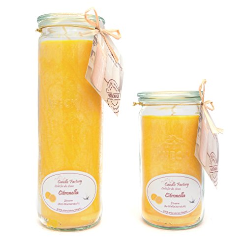 Candle Factory 2er Set - Mini & Big Jumbo Duftkerze im Weckglas Duft: Citronella Candle Factory 2er Set - Mini & Big Jumbo Duftkerze im Weckglas Duft: Citronella von Candle Factory