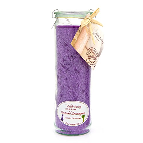 Candle Factory - Big Jumbo Duftkerze im Weckglas Duft: Lavendel-Lemongrass von Candle Factory