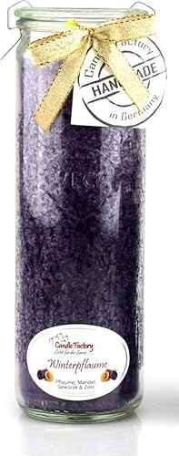 Candle Factory Big-Jumbo Kerze Glas mit Duft in tollen Farben Mit Duft Big-Jumbo Winterpflaume von Candle Factory