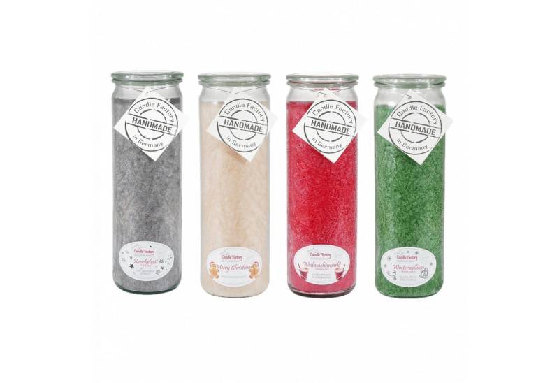 Candle Factory Duftkerze Candle Factory Kerzen-Set Winterzeit 4x Big Jumbo Duftkerze Dekokerze von Candle Factory