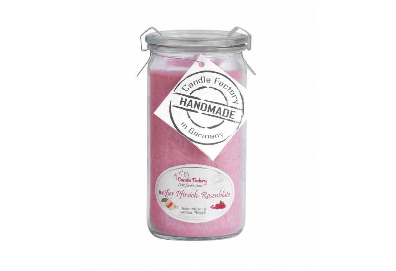 Candle Factory Duftkerze Candle Factory Mini Jumbo Weißer Pfirsich-Rosenblüte Duftkerze von Candle Factory