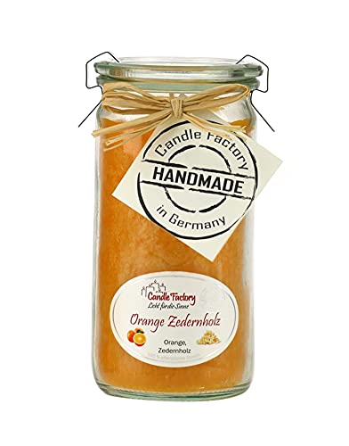 Candle Factory Kerze Mini Jumbo Kerzen Windlicht Duft Orange Zedernholz 307081 von Candle Factory