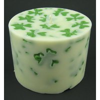 Saint Patricks Day Kleeblatt Klee Grüne Und Weiße Soja Stumpenkerze von CandleAbracadabra