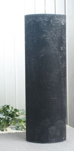 Rustik-Stumpenkerze, 30 x 10 cm Ø, anthrazit-schwarz von CandleCorner Rustik-Kerzen