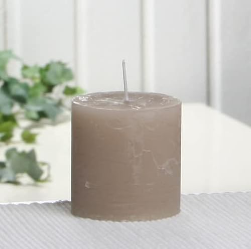Rustik-Stumpenkerze, 5 x 5 cm Ø, sand von CandleCorner Rustik-Kerzen