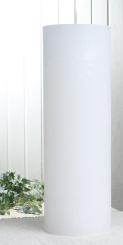 Rustik Stumpenkerze Weiß, Höhe 30 cm Ø 10 cm. von CandleCorner Rustik-Kerzen