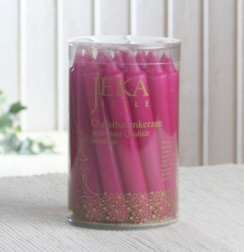 CandleCorner Weihnachtskerzen Premium-Baumkerzen Trend (20er Dose), Fuchsia von CandleCorner Weihnachtskerzen