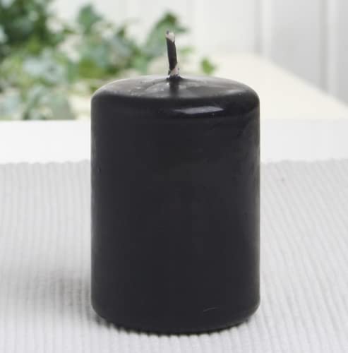 Stumpenkerze 7 x 5 cm Ø, Schwarz von CandleCorner