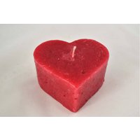 Kleines Herz Stumpenkerze - Rot von CandleInTheDesert