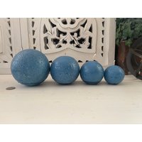 Satz Von 4 Blaue Kugel | Ball Kerzen Satz Von 4 Blaue Kugel | Ball Kerzen von CandleInTheDesert