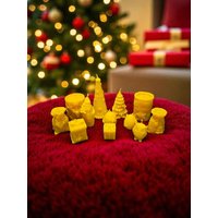 Bienenwachskerzen Weihnachtszeit Aus 100% Bienenwachs Dekokerzen Stumpenkerze Votivkerzen Winterdeko Geschenk Handmade von Candlenator90