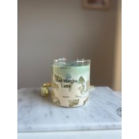Iced Matcha Latte Kerze L Rapswachs Handmade Duftkerze von CandlesAX