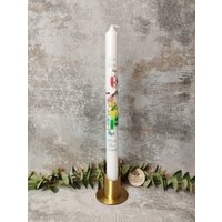 Taufkerze Regenbogenkreuz von CandlesTaferner