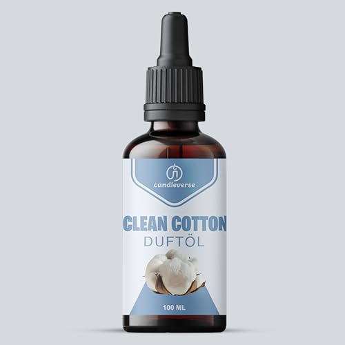 Candleverse Premium Kerzenduftöl [Clean Cotton] – Angereichert mit natürlichen ätherischen Ölen - Intensives Aroma für DIY-Kerzenprojekte – 100ml von Candleverse
