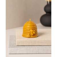 Weihnachtskerze Aus Bienenwachs Mit Biene - Handgefertigtes Öko-Geschenk von Candlys