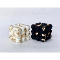 Bubble-Kerze, Soja-Würfelkerze, Handgemachte Kerze Mit Goldflocken Verziert, Bubble-Tee-Kerze Bubble-Kerze, Soja-Würfelkerze, Handgemachte Kerze Mit Goldflocken Verziert, Bubble-Tee-Kerze von CandmeCandles
