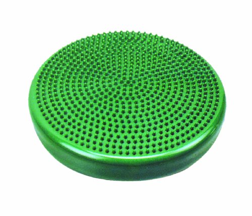 CanDo Balancekissen mit Noppenseite, Sitzkissen, aufpumpbar, Balance Disc, 35 cm Durchmesser, grün von Cando