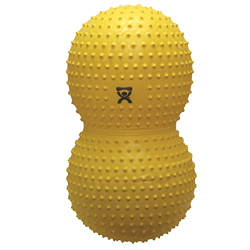 CanDo 30-1735 Übungsrolle mit NUBS/Motorikball/Erdnussförmiger Fitnessball, Sensi, gelb, 40 x 90 cm von Cando