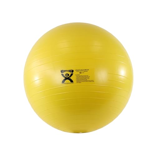 CanDo Gymnastikball - Deluxe Anti-Burst Trainingsball - Sitzball, Durchmesser 45 cm, gelb von Cando