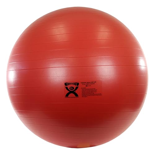CanDo Gymnastikball - Deluxe Anti-Burst Trainingsball - Sitzball, Durchmesser 75 cm, rot von Cando