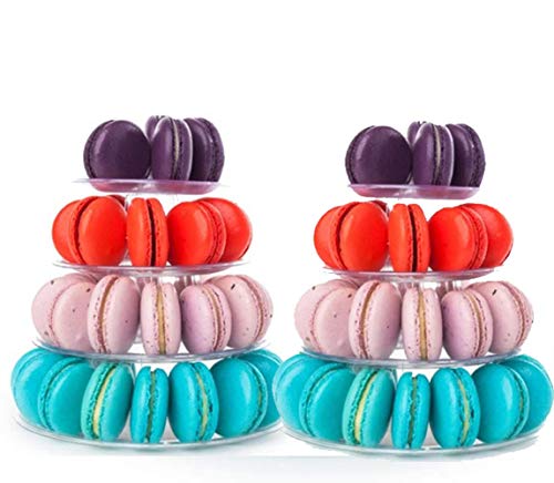 Candora Macaron-Tortenständer, 4-stöckig, Macaron-Turm, 2 Stück von Candora