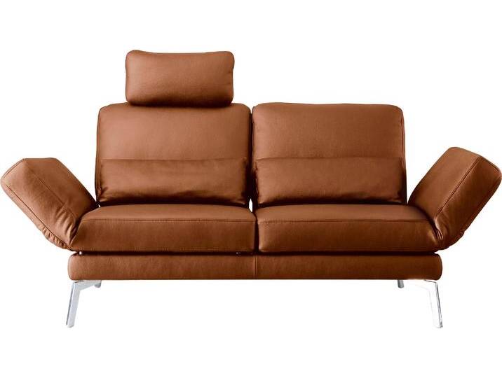 2-Sitzer 3C CANDY Kairo , braun (brandy), B:216cm H:87cm T:141cm, 100% Leder, Sofas, inklusive Drehsitz, Armlehnen- und Rückenverstellung von Candy-Polstermöbel