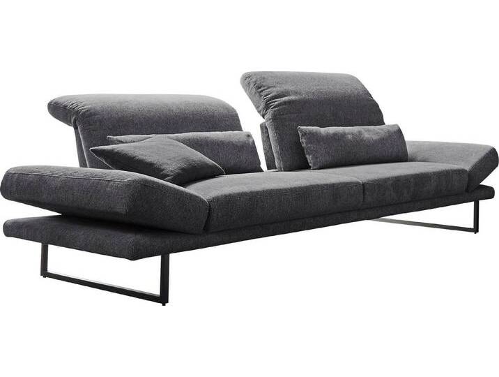 3C Candy 3-Sitzer Mallow Designsofa mit Komfortfunktionen, modern und bequem, Verstellbare Armlehne und Kopfteil, manuelle Sitztiefenverstellung, grau von Candy-Polstermöbel