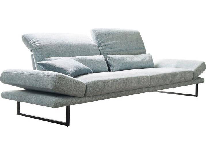 3C Candy 3-Sitzer Mallow Designsofa mit Komfortfunktionen, modern und bequem, Verstellbare Armlehne und Kopfteil, manuelle Sitztiefenverstellung, grün von Candy-Polstermöbel
