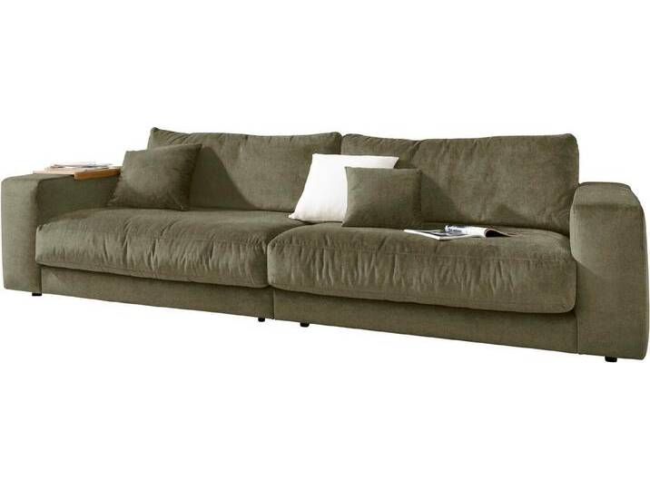 3C Candy Big-Sofa Enisa II, incl. 1 Flatterkissen, Wahlweise mit Flecken-Schutz-Bezug Easy care, grün, oliv von Candy-Polstermöbel