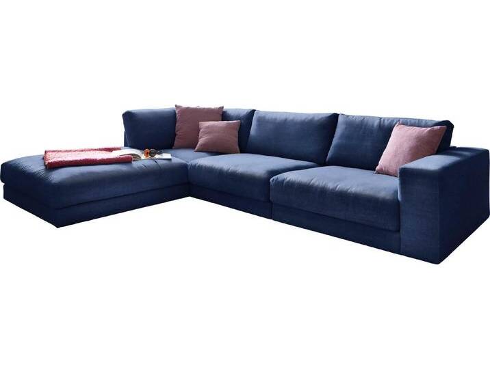 3C Candy Ecksofa Enisa II L-Form, bestehend aus Modulen, daher auch individuell aufstellbarbar, blau, dunkelblau von Candy-Polstermöbel
