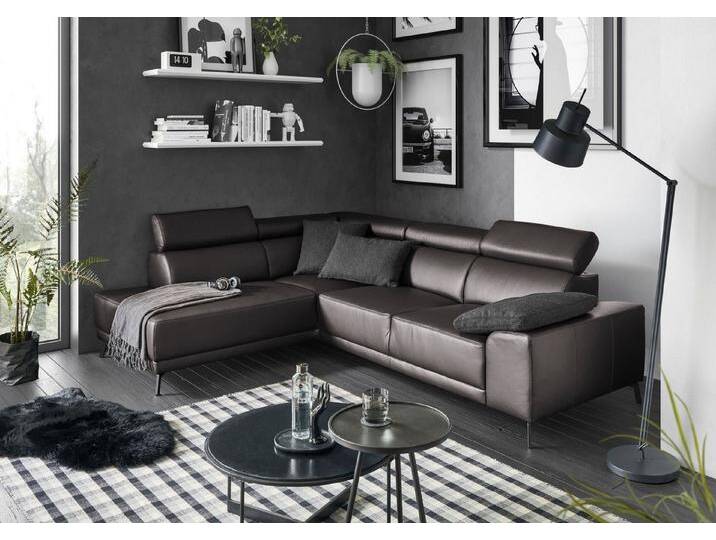 3C Candy Ecksofa Greve modern und bequem, inkl. manueller Kopfteilverstellung, L-Form, braun, ohne motorischen Sitzvorzug im 2-Sitzer, braun 3C Candy Ecksofa Greve modern und bequem, inkl. manueller Kopfteilverstellung, L-Form, braun, ohne motorischen Sitzvorzug im 2-Sitzer, braun von Candy-Polstermöbel