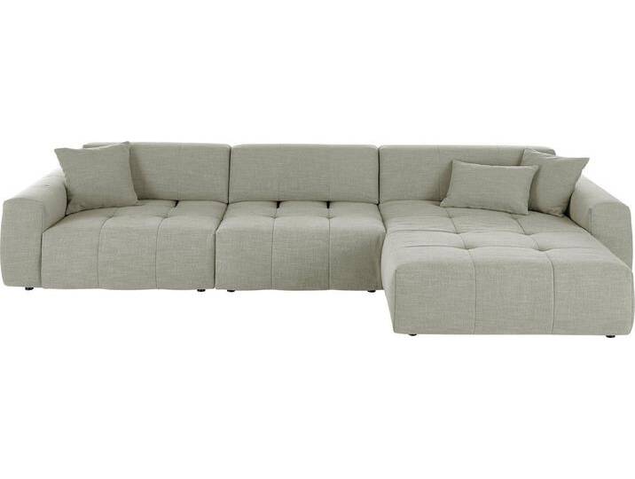 3C Candy Ecksofa Yoshy mit Komfortfunktionen, modern und bequem, L-Form, Zwei verschiedene Sitztiefen durch verstellbare Rückenlehne, silberfarben von Candy-Polstermöbel