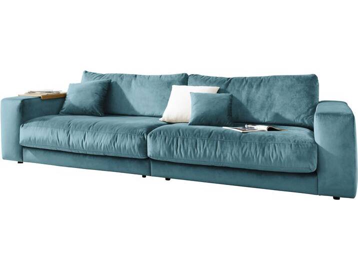 Big-Sofa 3C CANDY Enisa II , blau (petrol), B:290cm H:86cm T:127cm, 100% Polyester, Sofas, incl. 1 Flatterkissen, Wahlweise mit Flecken-Schutz-Bezug Easy care von Candy-Polstermöbel