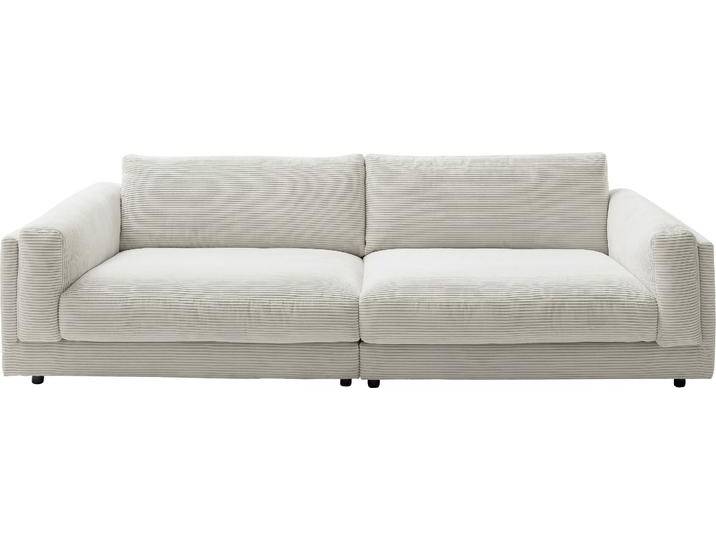 Big-Sofa 3C CANDY Karalis mit extra großer Sitztiefe, elegantes Mega Sofa zum Relaxen , grau (hellgrau), B:294cm H:85cm T:150cm, 88% Polyester, 12% Polyacryl, Sofas, auch in Cord- oder Leder-Bezug, lose Kissen, loungige Bequemlichkeit von Candy-Polstermöbel