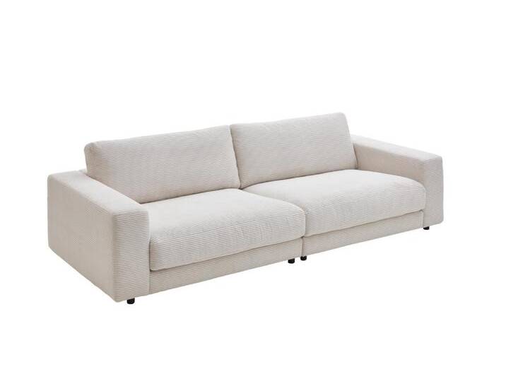 Candy 3-Sitzer SEVENTIES ca. 290x127cm in Stoff Cord snow von Candy-Polstermöbel